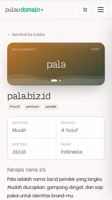 Screenshot of pala.biz.id