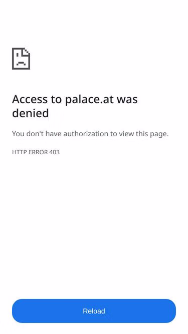Screenshot of palace.at