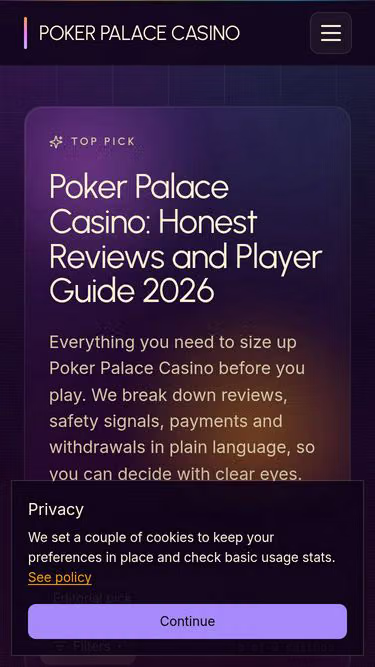 Screenshot of palace.poker