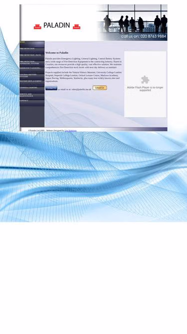 Screenshot of paladin.me.uk
