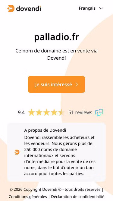 Screenshot of palladio.fr