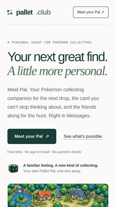Screenshot of pallet.club