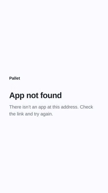 Screenshot of pallet.page
