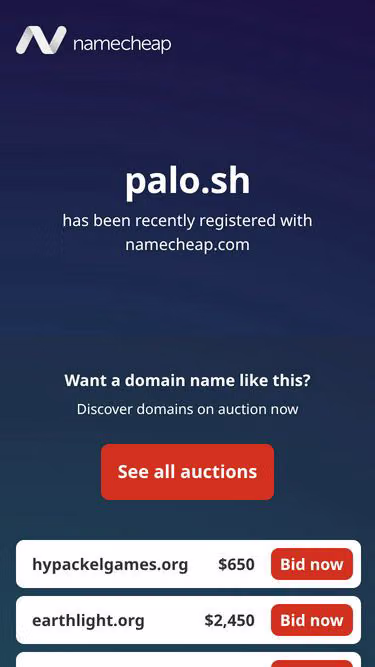 Screenshot of palo.sh