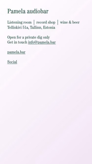 Screenshot of pamela.bar