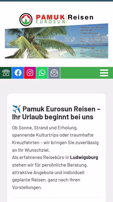Screenshot of pamuk.de