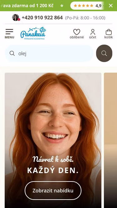 Screenshot of panakeia.cz