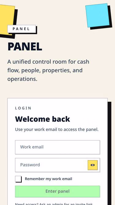 Screenshot of panel.fyi