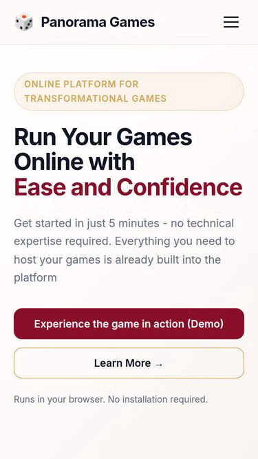 Screenshot of panorama.games
