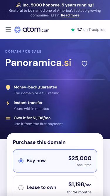 Screenshot of panoramica.si