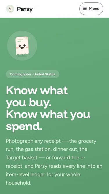 Screenshot of pantry.fyi