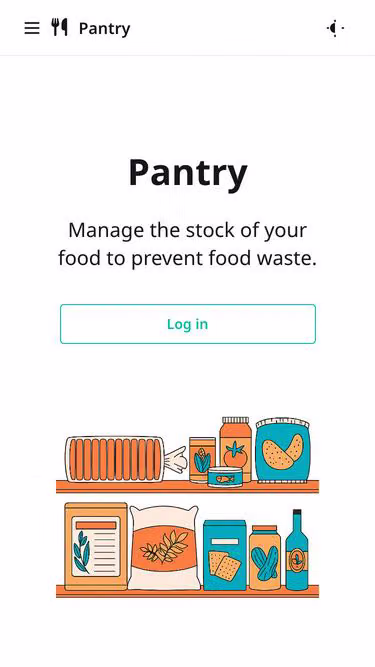 Screenshot of pantry.sh