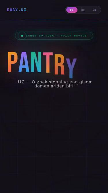 Screenshot of pantry.uz