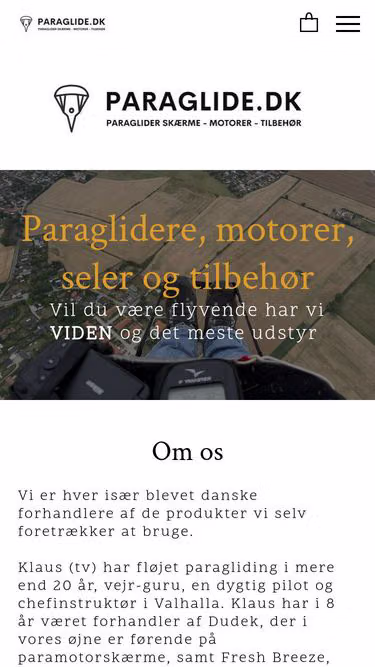 Screenshot of paraglide.dk