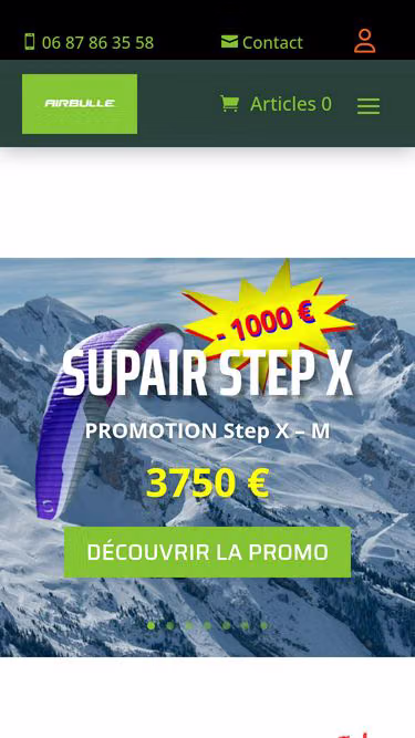 Screenshot of parapente.fr