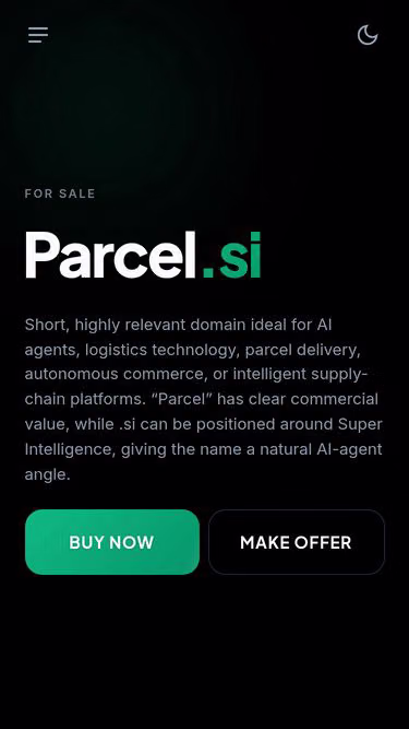 Screenshot of parcel.si