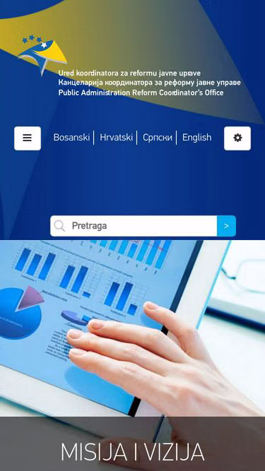 Screenshot of parco.gov.ba