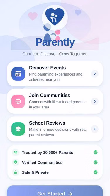Screenshot of parently.network