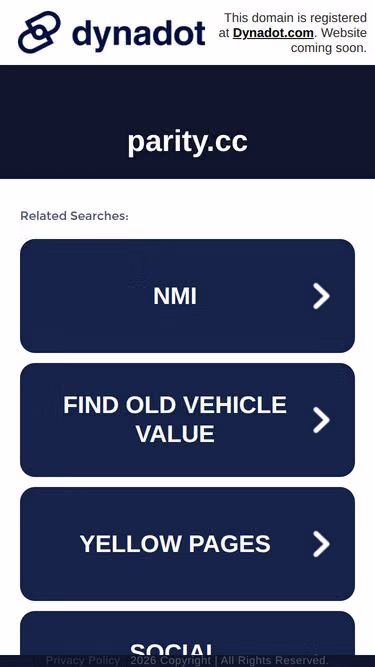 Screenshot of parity.cc