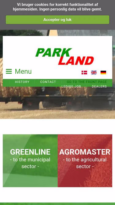 Screenshot of parkland.dk