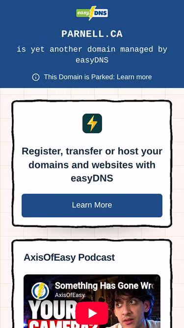 Screenshot of parnell.ca