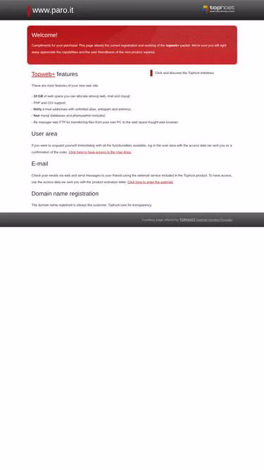 Screenshot of paro.it