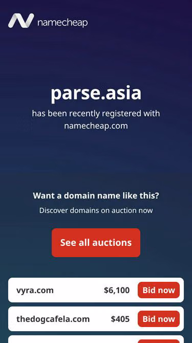 Screenshot of parse.asia