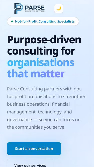 Screenshot of parse.com.au