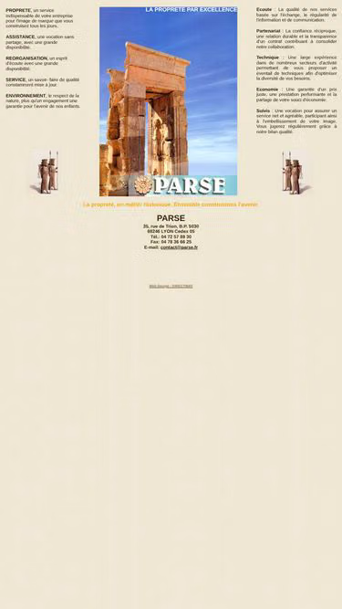 Screenshot of parse.fr
