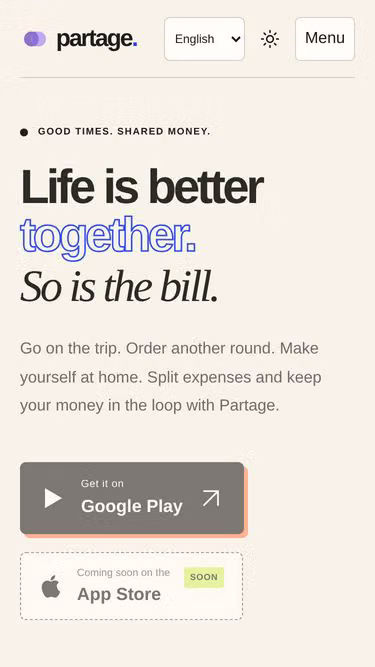 Screenshot of partage.dev