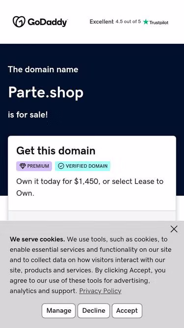 Screenshot of parte.shop