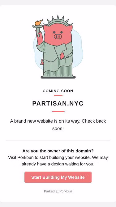 Screenshot of partisan.nyc