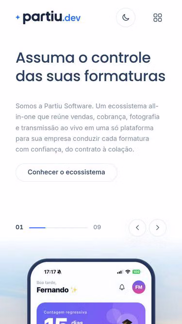 Screenshot of partiu.dev