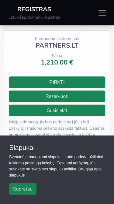 Screenshot of partners.lt