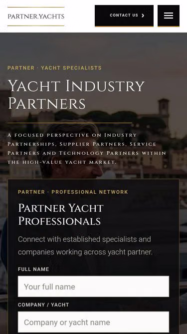Screenshot of partners.yachts