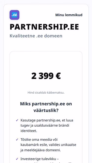 Screenshot of partnership.ee