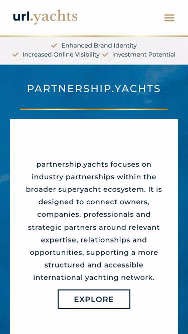 Screenshot of partnership.yachts