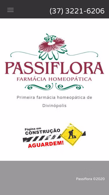 Screenshot of passiflora.com.br