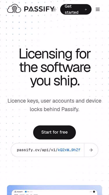 Screenshot of passify.cv
