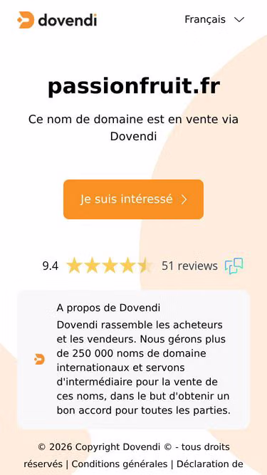 Screenshot of passionfruit.fr