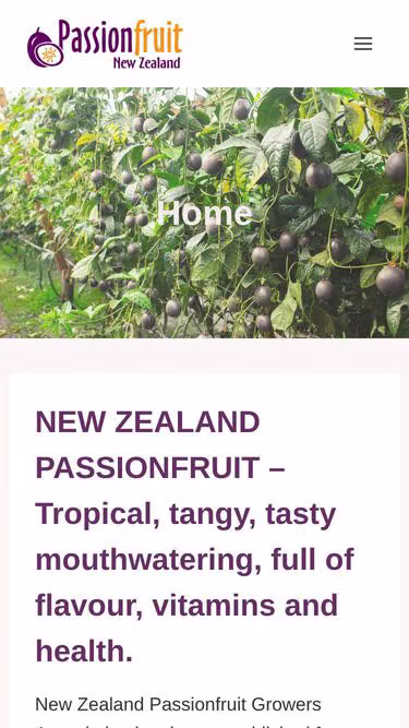 Screenshot of passionfruit.org.nz