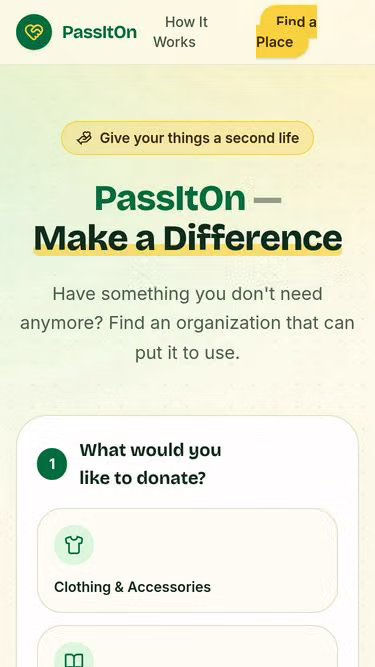 Screenshot of passiton.site