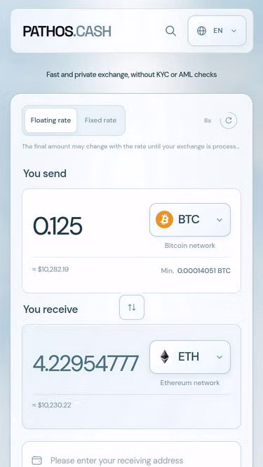 Screenshot of pathos.cash