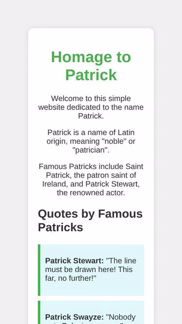 Screenshot of patrick.at