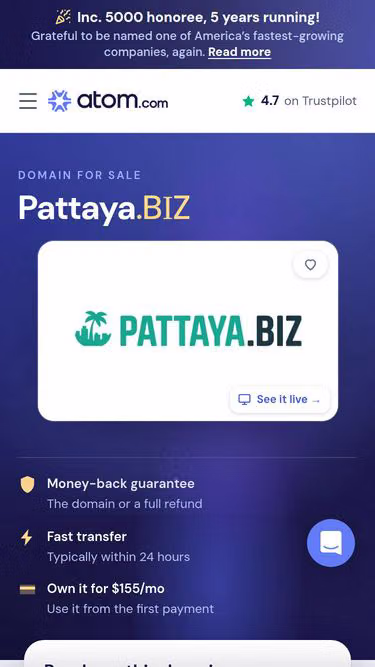 Screenshot of pattaya.biz