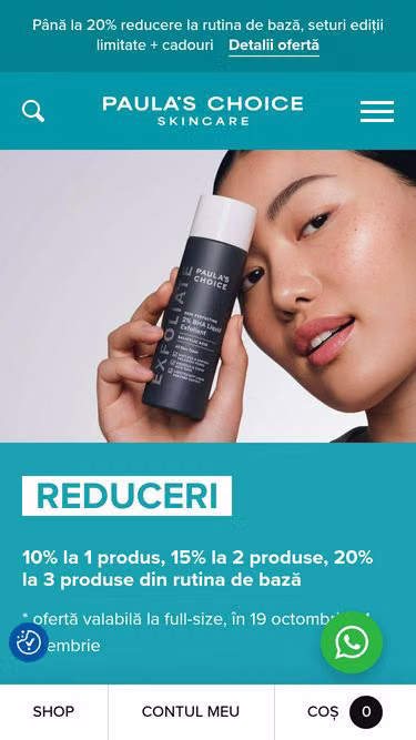 Screenshot of paulaschoice.ro