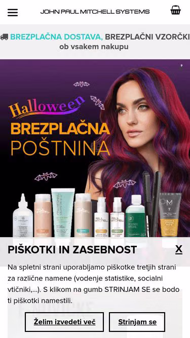 Screenshot of paulmitchell.si
