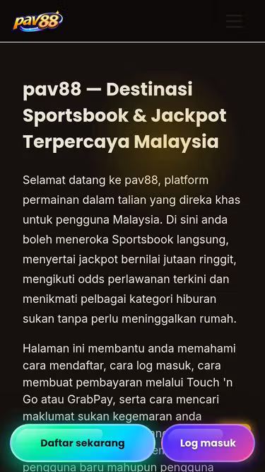 Screenshot of pav88.app