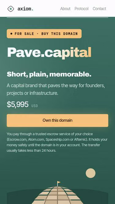 Screenshot of pave.capital
