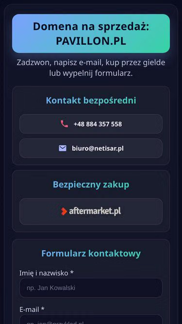 Screenshot of pavillon.pl